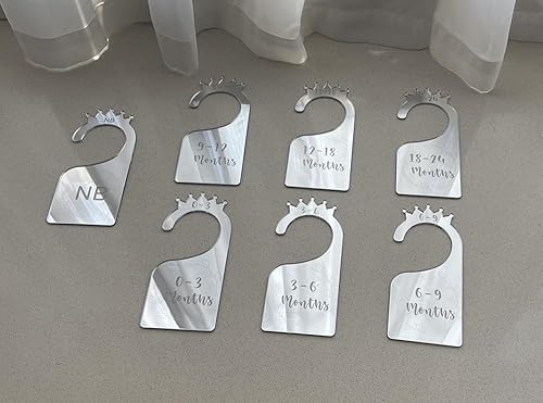 Vista 41 de Baby Closet Dividers,Set of 7 Acrylic Mirror Baby Clothes Organizers for Wardrobe Closet Home Nursery from Newborn to 24 Months