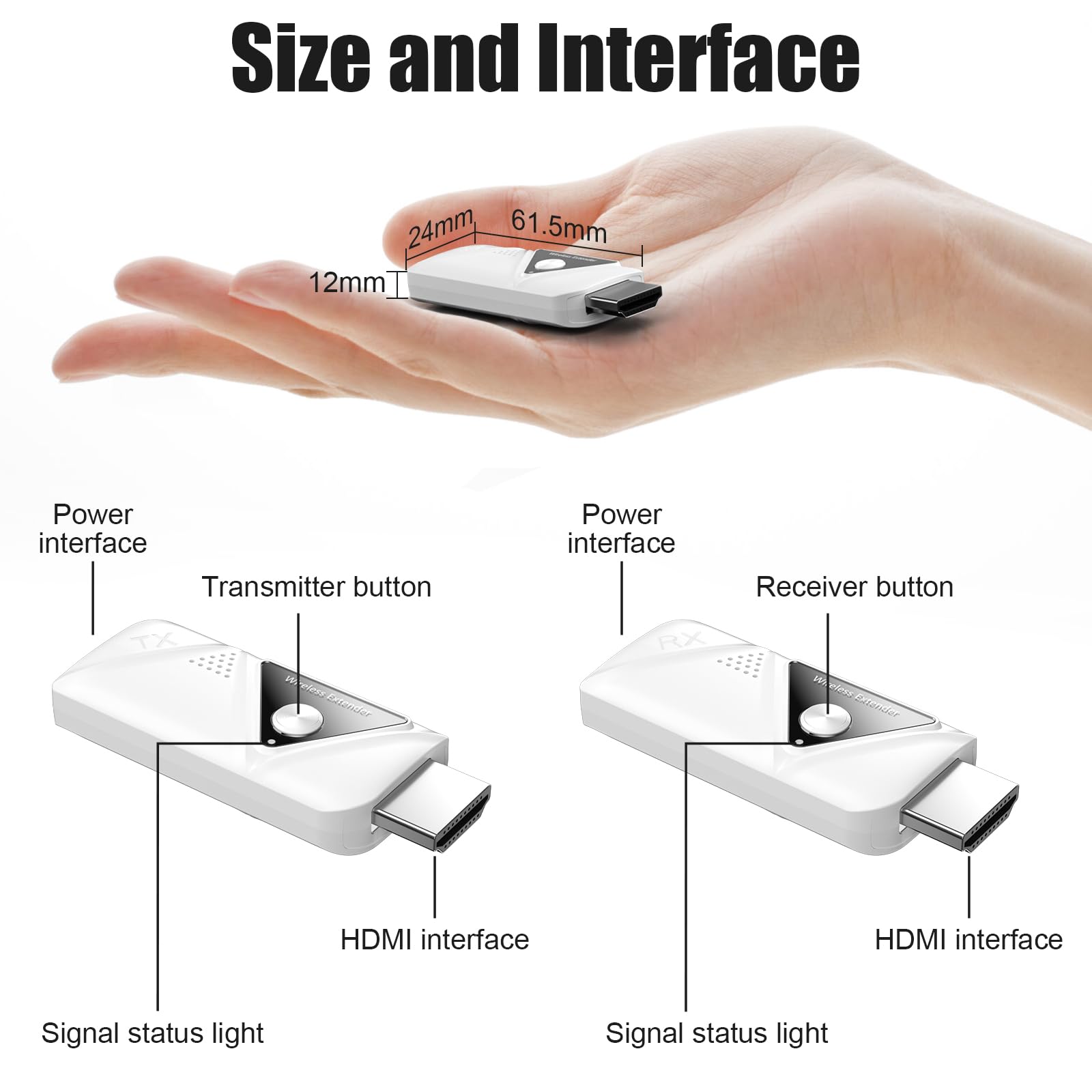 Trasmettitore HDMI Wireless PWAYTEK - 4K/1080P, Portata 100FT, Doppia Banda - Foto 9
