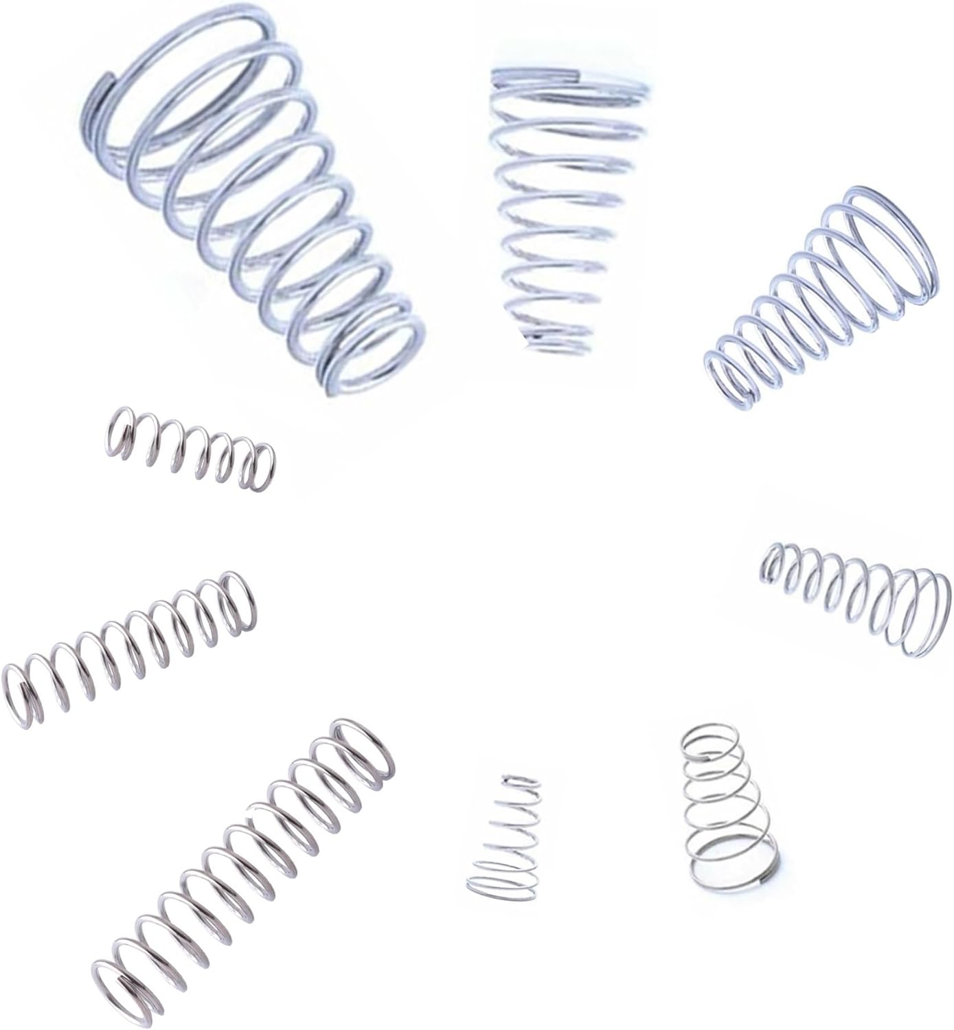 Springs Metal Springs 100pcs Return Tower Spring Set Assorted, 304 Stainless Steel Taper Return Spring Conical WD 0.3-0.8mm Height 5-30mm