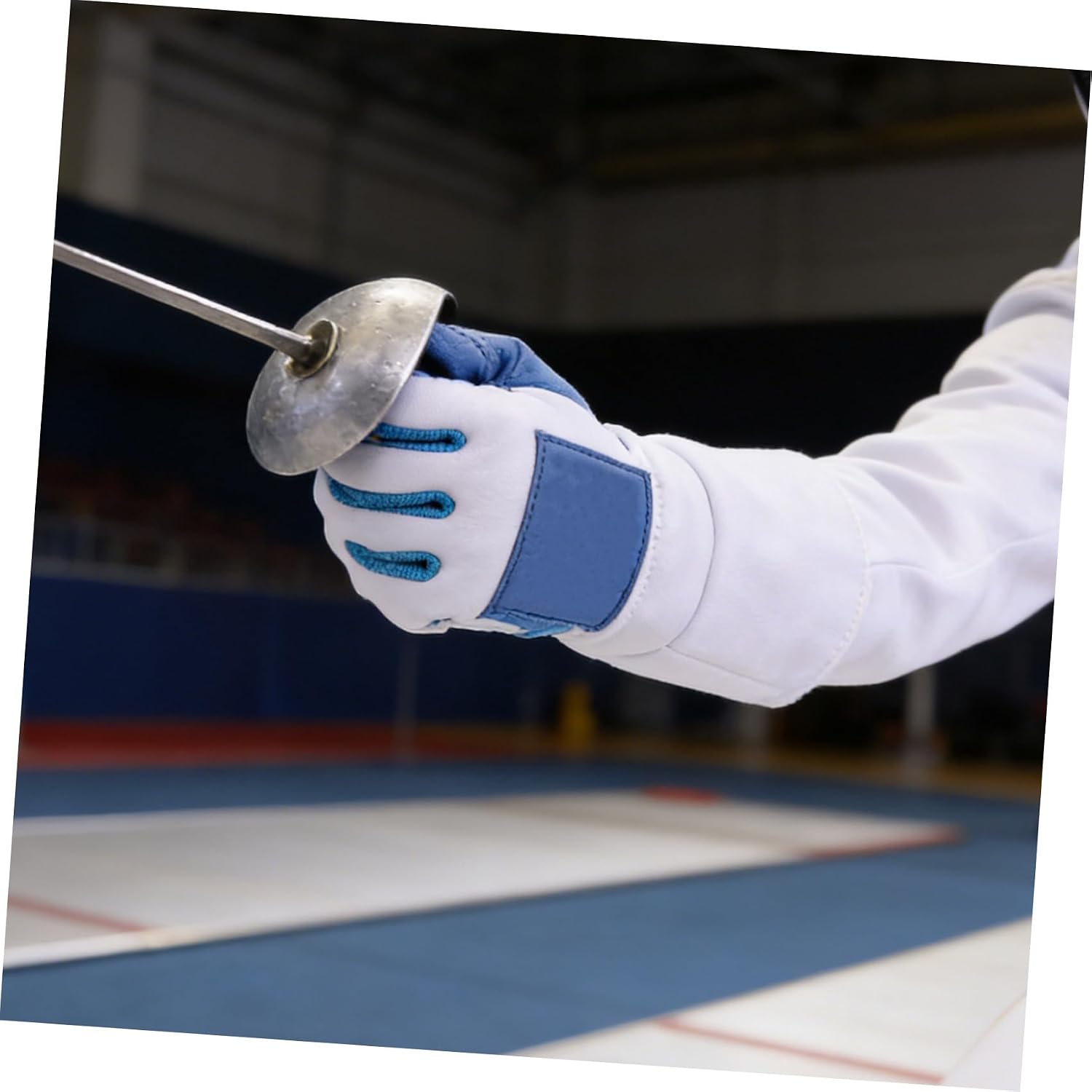 Padded Fencing Glove for Epee Practice, Breathable Nylon Cotton PU