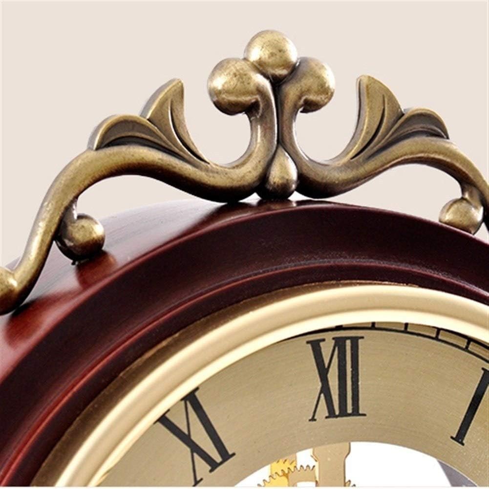Mantel Clock, Wooden Mantle Clock for Living Room Décor Old-Fashioned Retro Mantel Clock, Battery Operated for Table Living Room Decor Shelf Gift Clock,