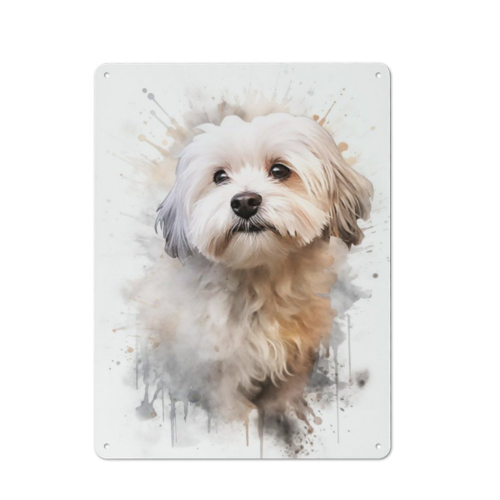 Junmoney Havanese Dog Retro Metal Wall Sign 40X30cm With For Pub Or Café, A Housewarming Gift For Hospitality Wall Decor Collectors