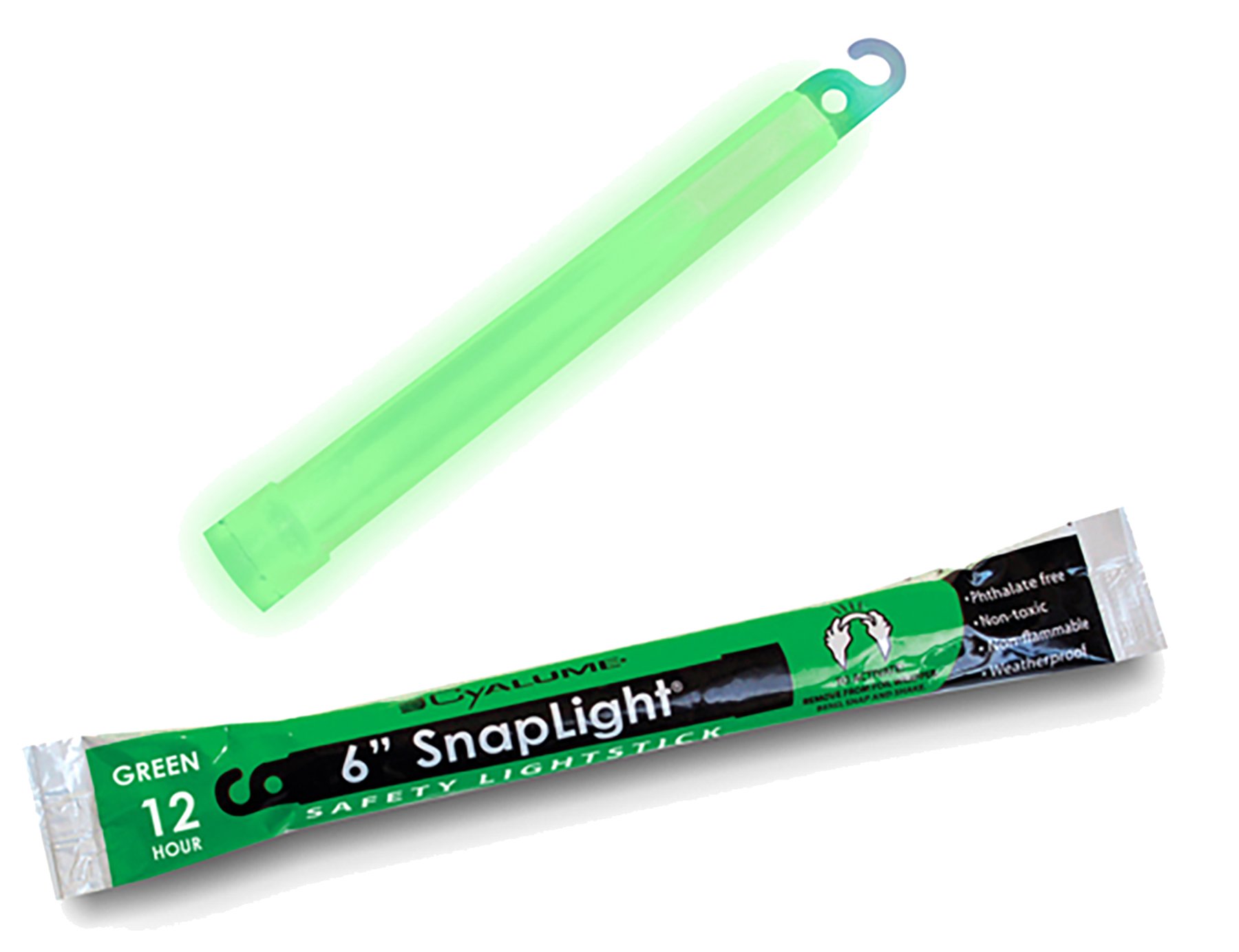 Cyalume 12 Hour 6” SnapLight (15cm) Green lightstick Branded