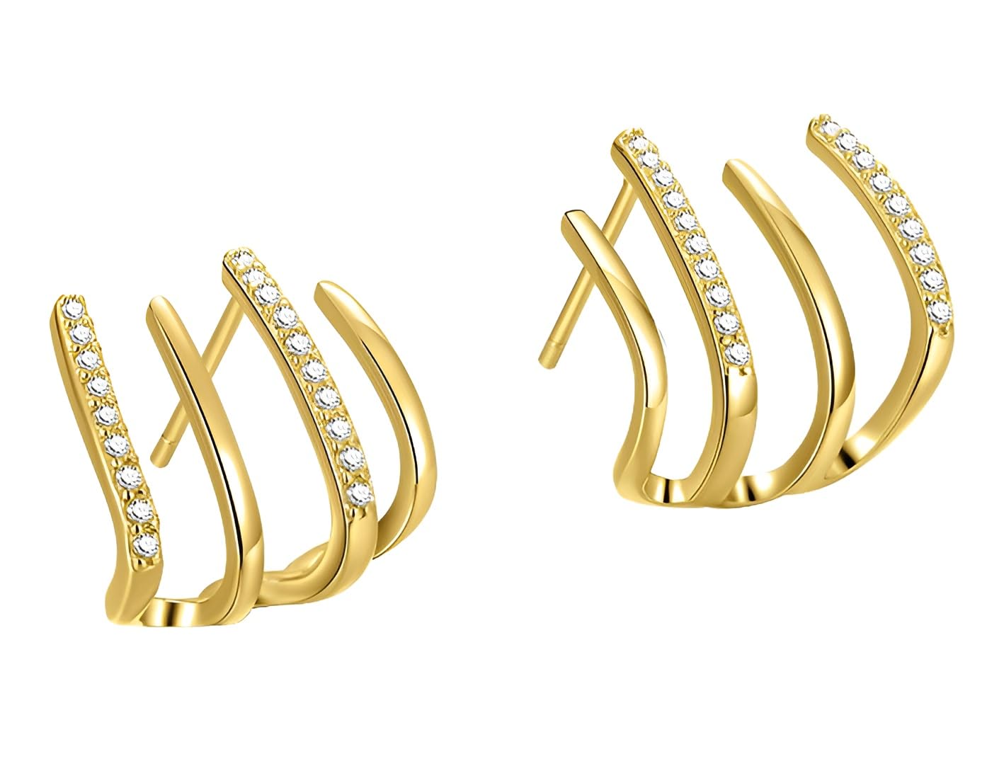 RedChimes Korean Fashionable Gold Plated Rhinestone Stud Earrings For Women & Girls Pack of 1 Pair (Style-10) (B0CHFCCNTJ) Amazon Price History, Amazon Price Tracker