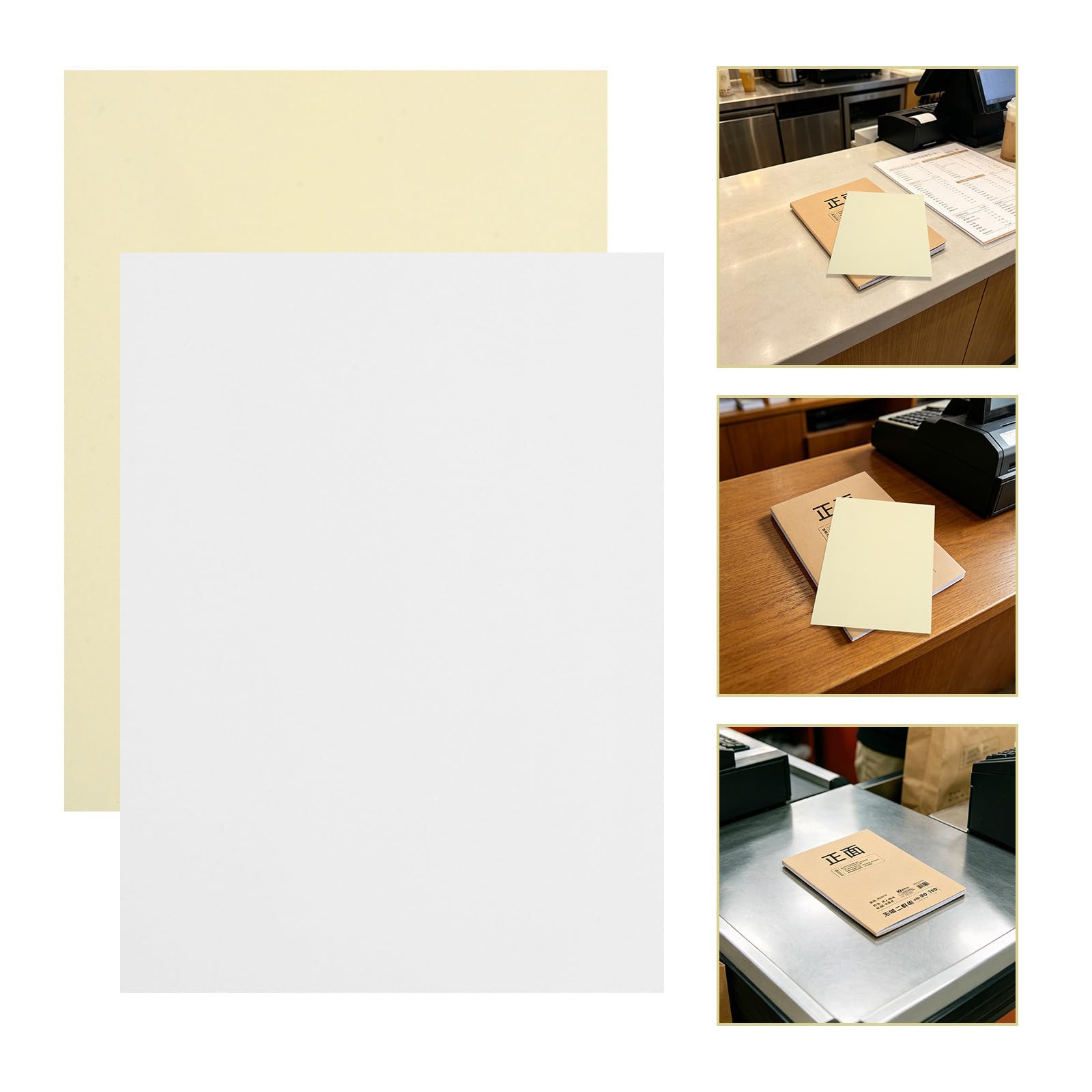 50 Juegos Folios Autocopiativos sin Carbón Blanco para Oficina Papel Organizado y Resultados Claros en Libros de Cuentas y Material de Papelería