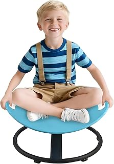 Spinning Chair for Autistic Kids, Sensory Swivel Chair with Safety Handles, 330LBS Weight Capacity,