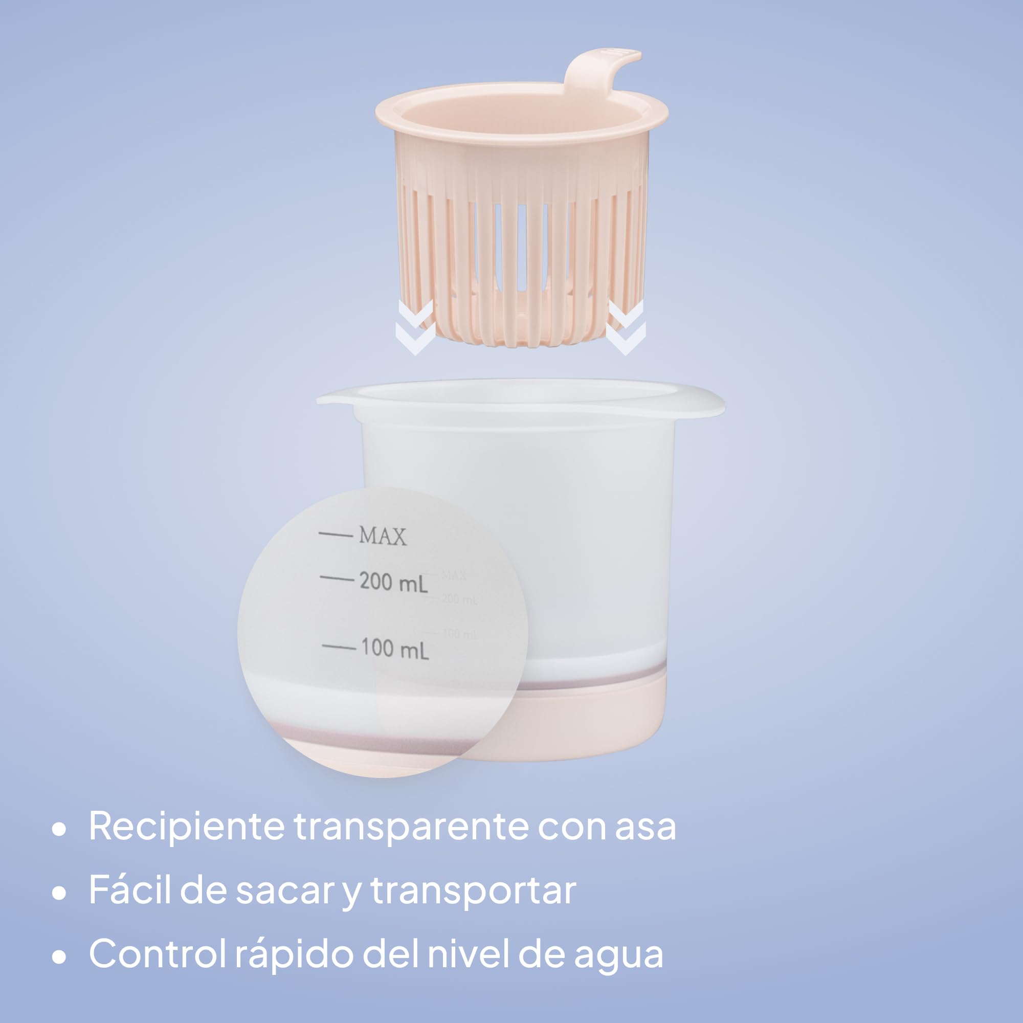 Lionelo Thermup 4.0 Calienta Biberones Y Tarritos 6 En 1, Calentamiento Rapido, Esterilizacion, Descongelacion, Mantener Caliente, Recipiente Extraible, Apagado Automatico, 400 W
