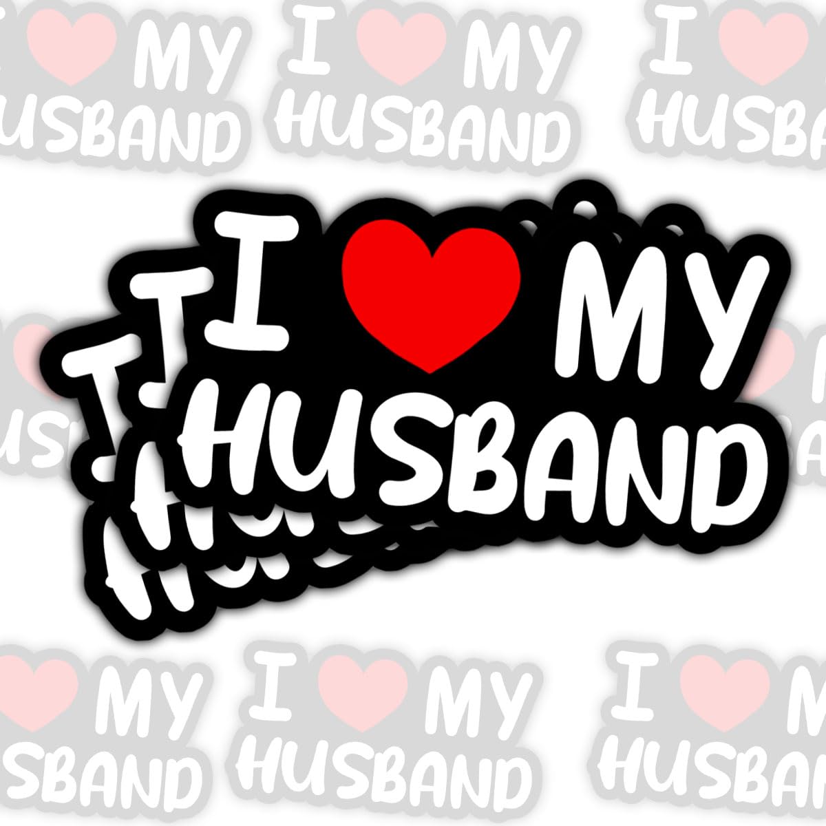(3Pcs) I Love My Husband Sticker, I Heart My Husband Decal, I Love My Sexy Husband Sticker for Cars Trucks Vans Bumper Windows Waterbottles Laptops 3