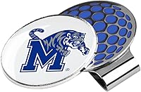 Vista 60 de LinksWalker Collegiate Team Golf Ball Marker with Magnetic Hat Clip Holder plateado