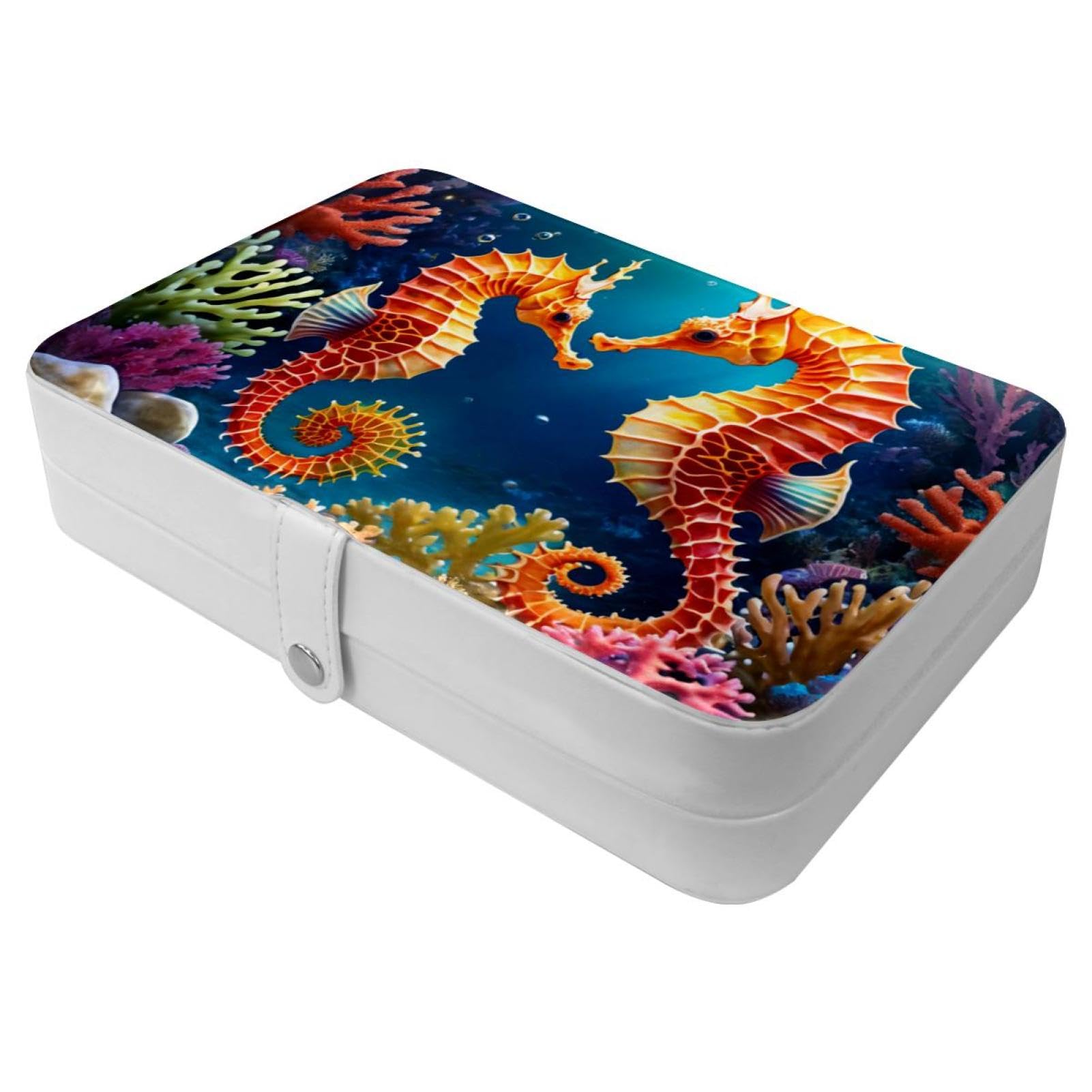 Boîte à bijoux de voyage avec boucle en métal et finitions soignées pour filles