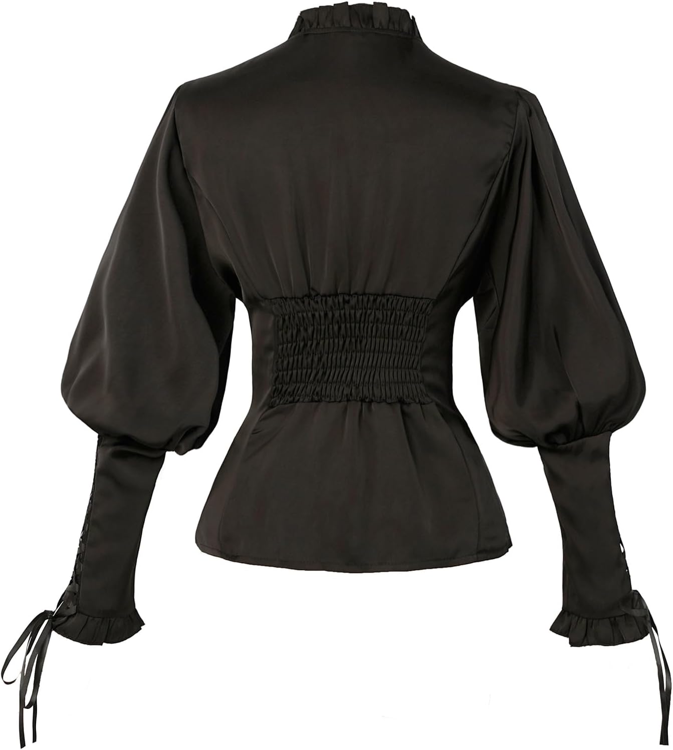 Victorian Blouse for Women Vintage Ruffle Long Sleeves Shirt Tops - Image 4