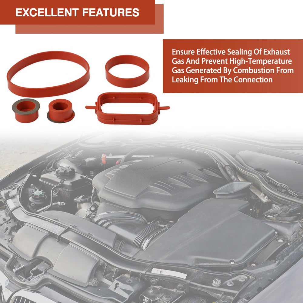 Baceyong Guarnizioni collettore di aspirazione, compatibili con BMW M47/M47N, M57/M57N, motori a 6 cilindri compatibili con BMW E70 E53 E72 E71 E81 E87 E88 E82 E90 E91 E92 E93 E60 E61 E61 3 E64. E46