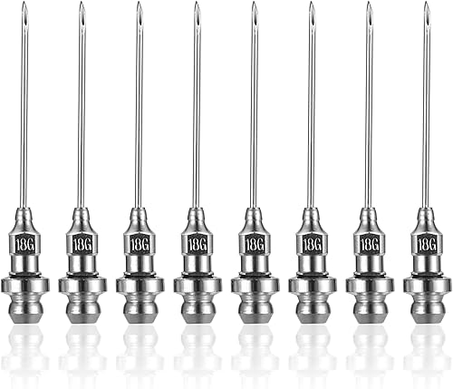 RUGLAMZHIP Aguja inyectora de grasa, boquilla de aguja de grasa, aguja inyectora de aguja de grasa para rodamientos, dispensador de grasa nasal de 8