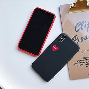 Japan CDG Play Comme des Garcons IMD Protect Cover case for iPhone 11 11PRO 11PROMAX Plus 7 7plus 8 8plus X XR XS Max Phone Cases