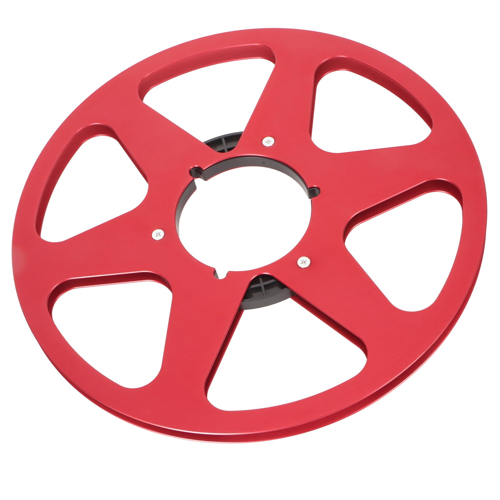 Leere Bandspule, 1/4 10,5 Zoll 6-Loch Universal Open Reel Tonband-Leerspule, Aufwickelspule aus Aluminiumlegierung, für Studer (Rot)