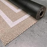 STORESDECO Alfombra vinílica de Tejido Trenzado Premium de Alta Gama. Lavable Antideslizante y extraplana. Materiales de máxima Calidad Resistentes Rectángulos Blancos 60x90 cm
