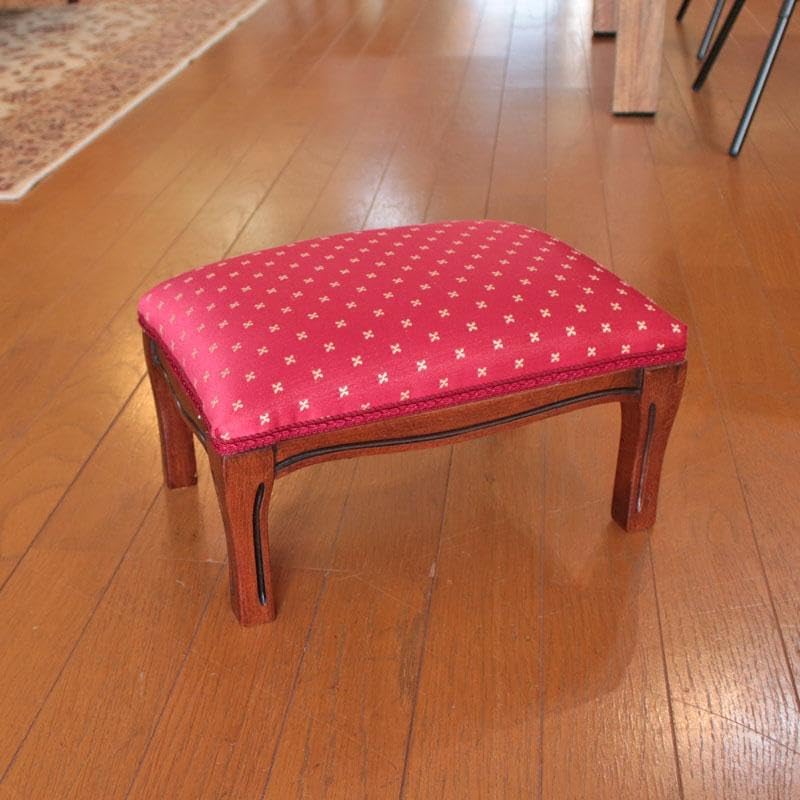 可愛いフットスツール レトロ風 ヴィンテージ風 赤 222-1235-005 可愛いフットスツール レトロ風 ヴィンテージ風 赤 222-1235-005