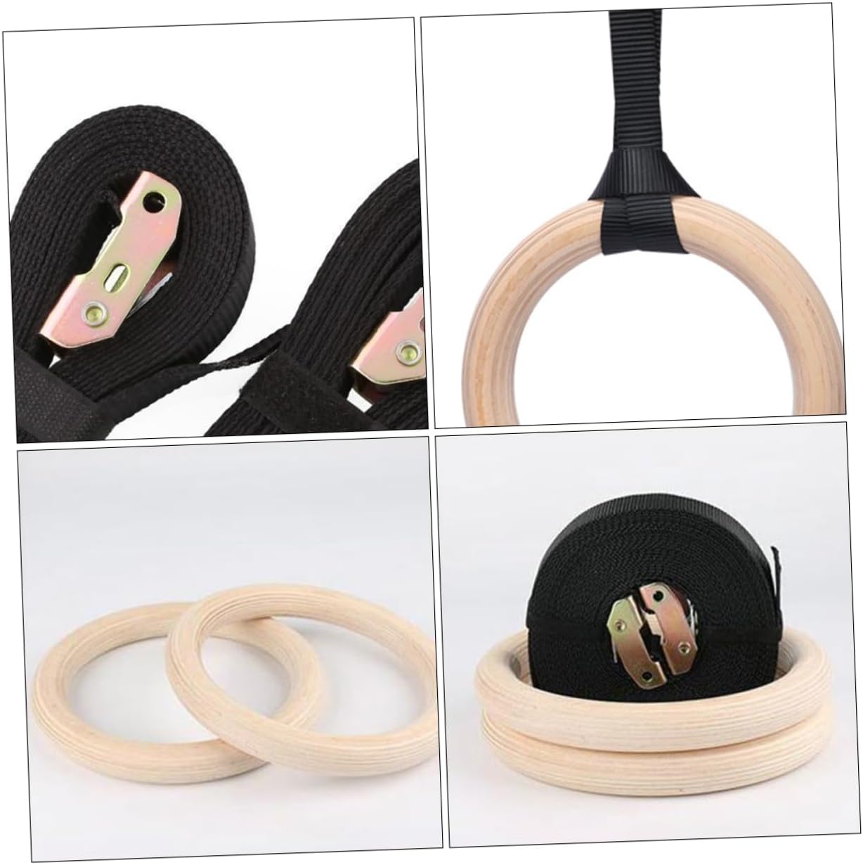 GALPADA Gymnastic Rings for Fitness Training Adjustable Straps Durable Versatile Exercise Equipment for Pushups Dips and Strength Workouts Outdoors