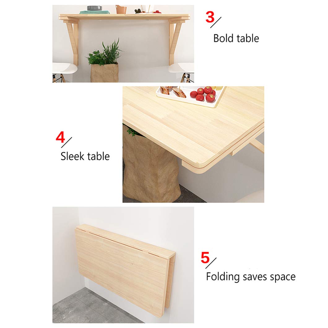 SYTH Mesa Plegable de Pared,Mesa Flotante desplegable,Escritorio Plegable portátil Flotante Simple,Mesa Colgante ahorradora de Espaci para Estudio, Dormitorio, baño o balcón