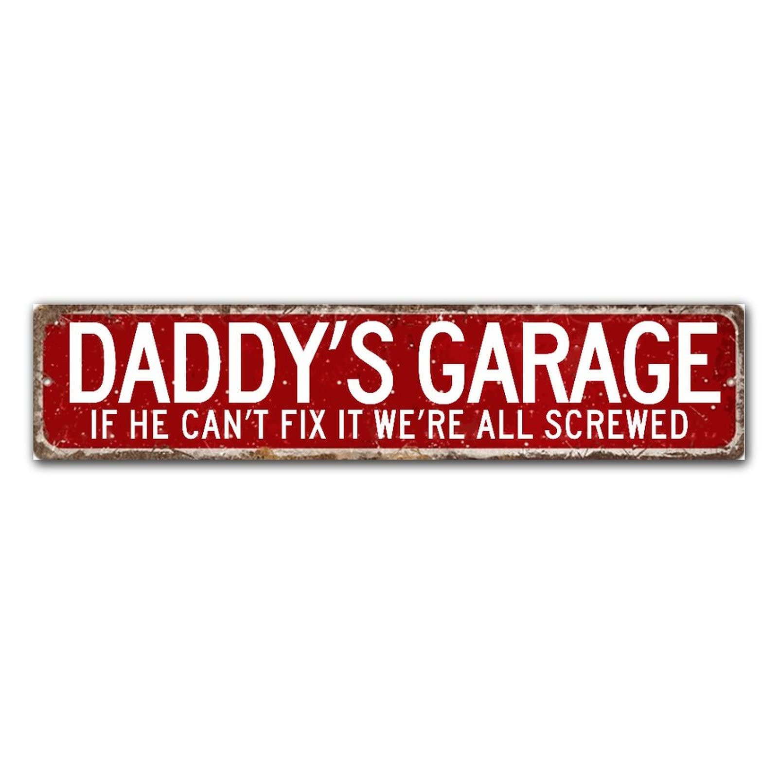 Plaque en bois Daddy's Garage pour décorer votre cuisine ou un salon chaleureux
