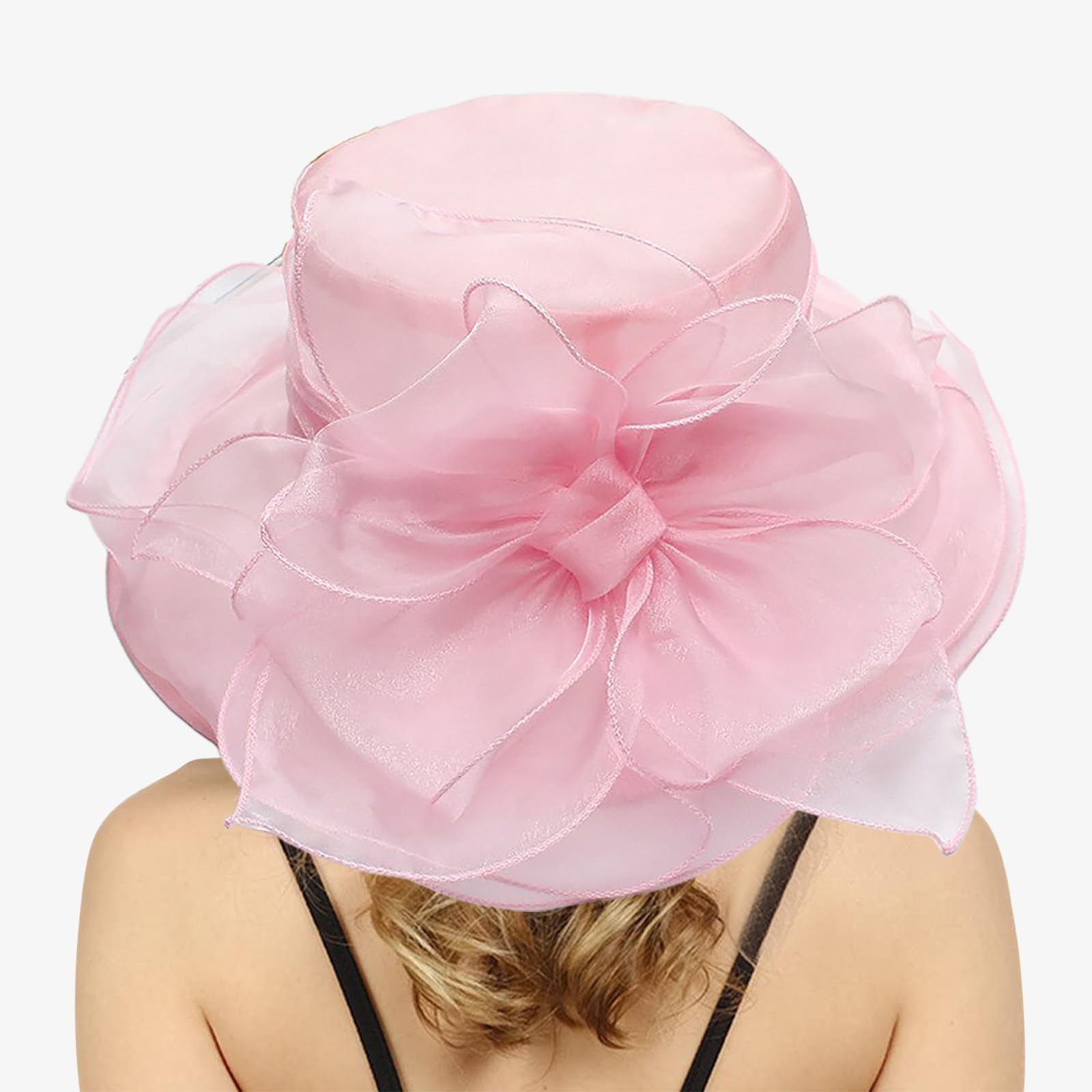 SRZYMJ Sommer Damenhut, hoher Sonnenschutz Outdoorhut mit Tuch für Strand Freizeit Festival Sonnenhut mit breiter Krempe Cowboyhut für Frauen wasserfest Lila, grau, Wassermelonrot, Pink, Pink, Wein