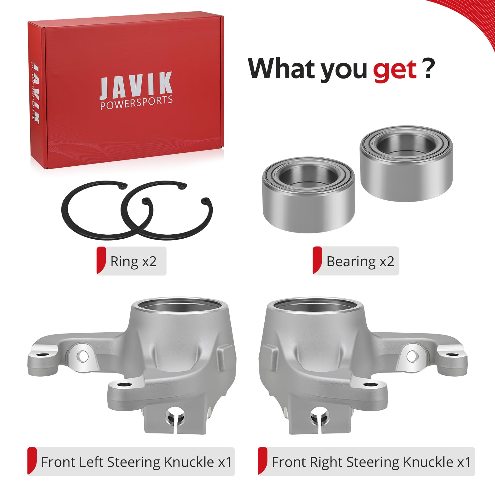 Amazon.com: JAVIK Front Left & Right Steering Knuckle w/Bearing