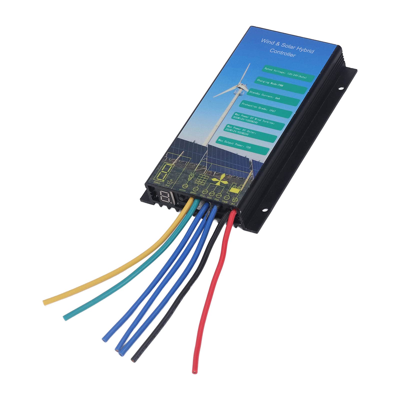 Progettazione durevole efficiente del regolatore ibrido solare solare della tassa per i sistemi di energia rinnovabile 12V 24V