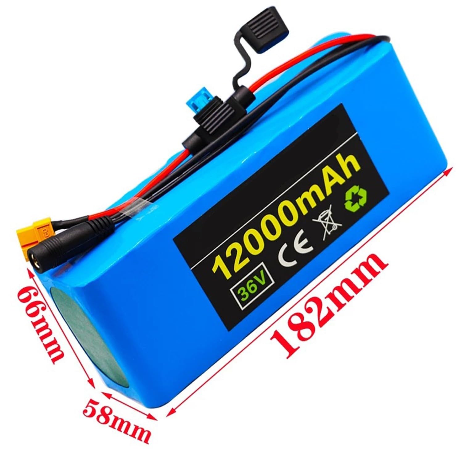 Batería de Bicicleta eléctrica 36V batería de Iones de Litio 12AH con Cargador 42V 200W-1200W 250W 300W 400W 500W 800W 1000W se Puede Utilizar en Scooter, etc.
