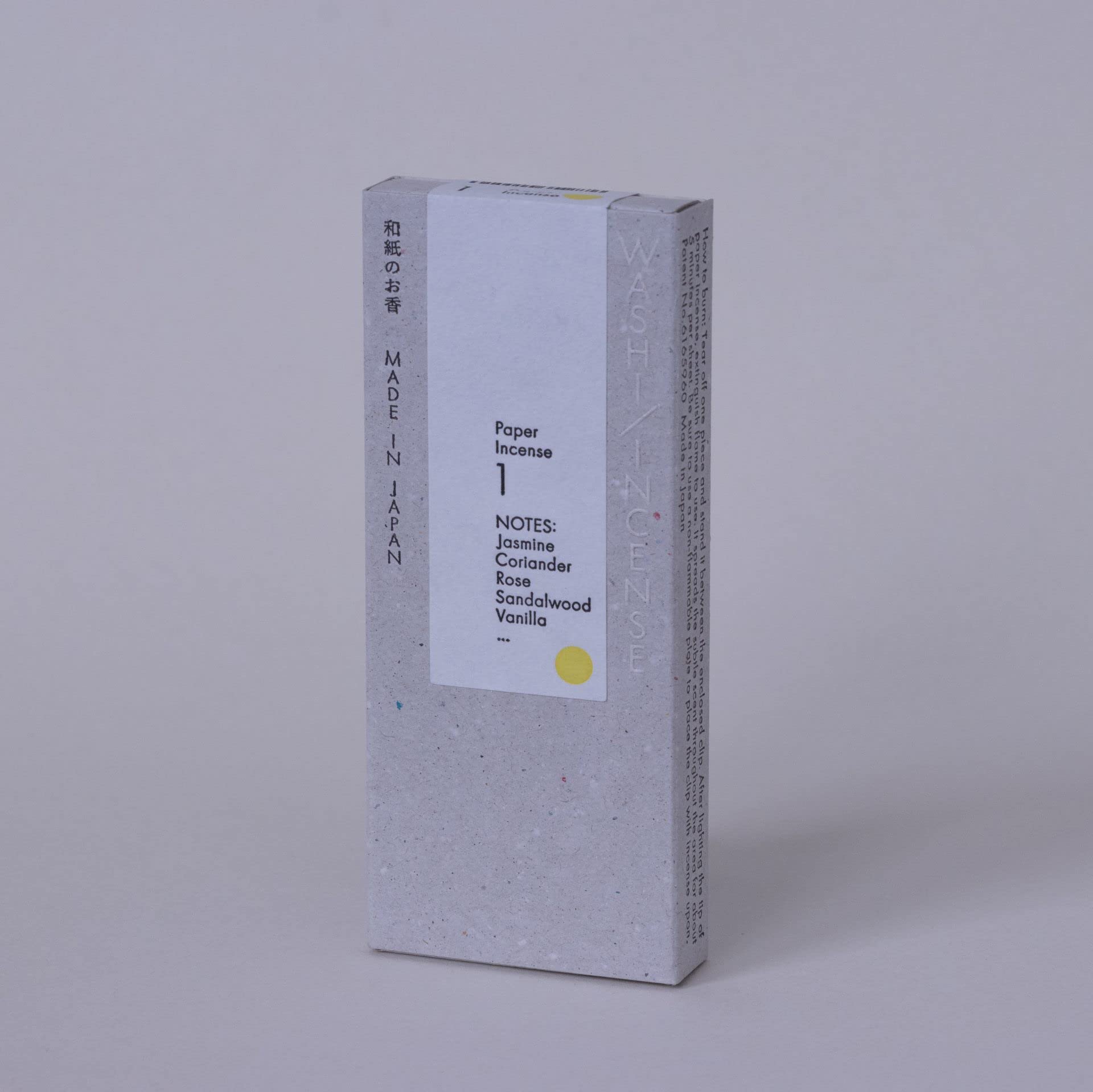 Kunjudo Washi Paper Incense 30 Sheets Jasmine Sandalwood Vanilla Japan