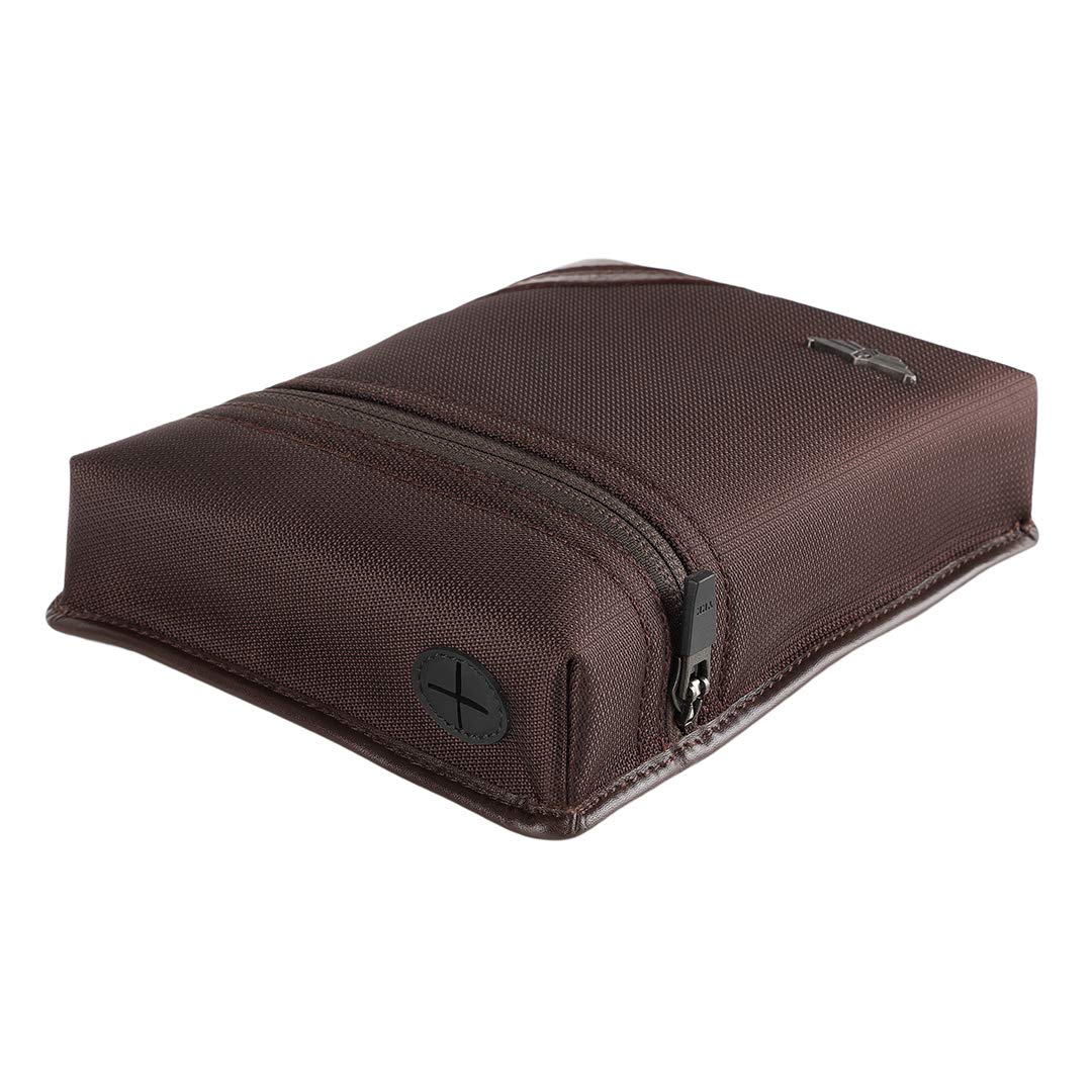 Bolsa de tanque magnético para moto The Original - Piel de vaca completa flor vintage y nailon - Impermeable y ligero - Ergonómico - Durable - 3 años de garantía (Full Brown)