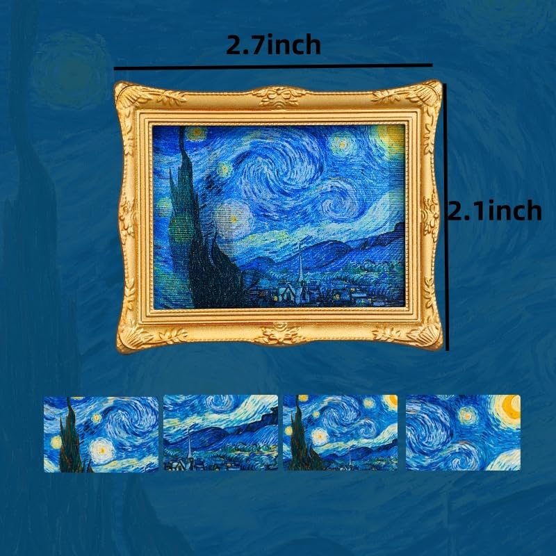 Imanes Decorativos con Marcos de Fotos de Obras Famosas miniatura 2