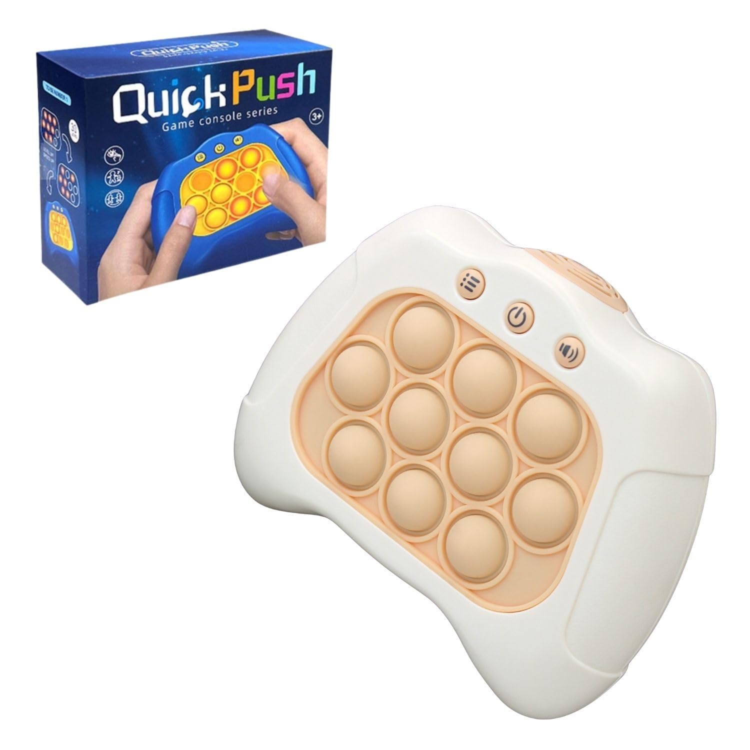 Handheld Electronic Sensory Fidget Toy - Handheld Pop Game Quick Push Pop Game Light Sensory Toys for Autism Kids Birthday Gifts for Kids 3+ Years Old