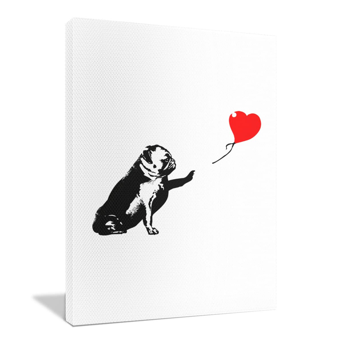 Amazon.co.jp: アートパネル Banksy バンクシー パグ 犬 赤い風船 
