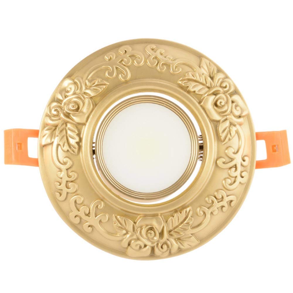 Downlight LED sculpté main en bronze vintage pour éclairage chic d'escalier