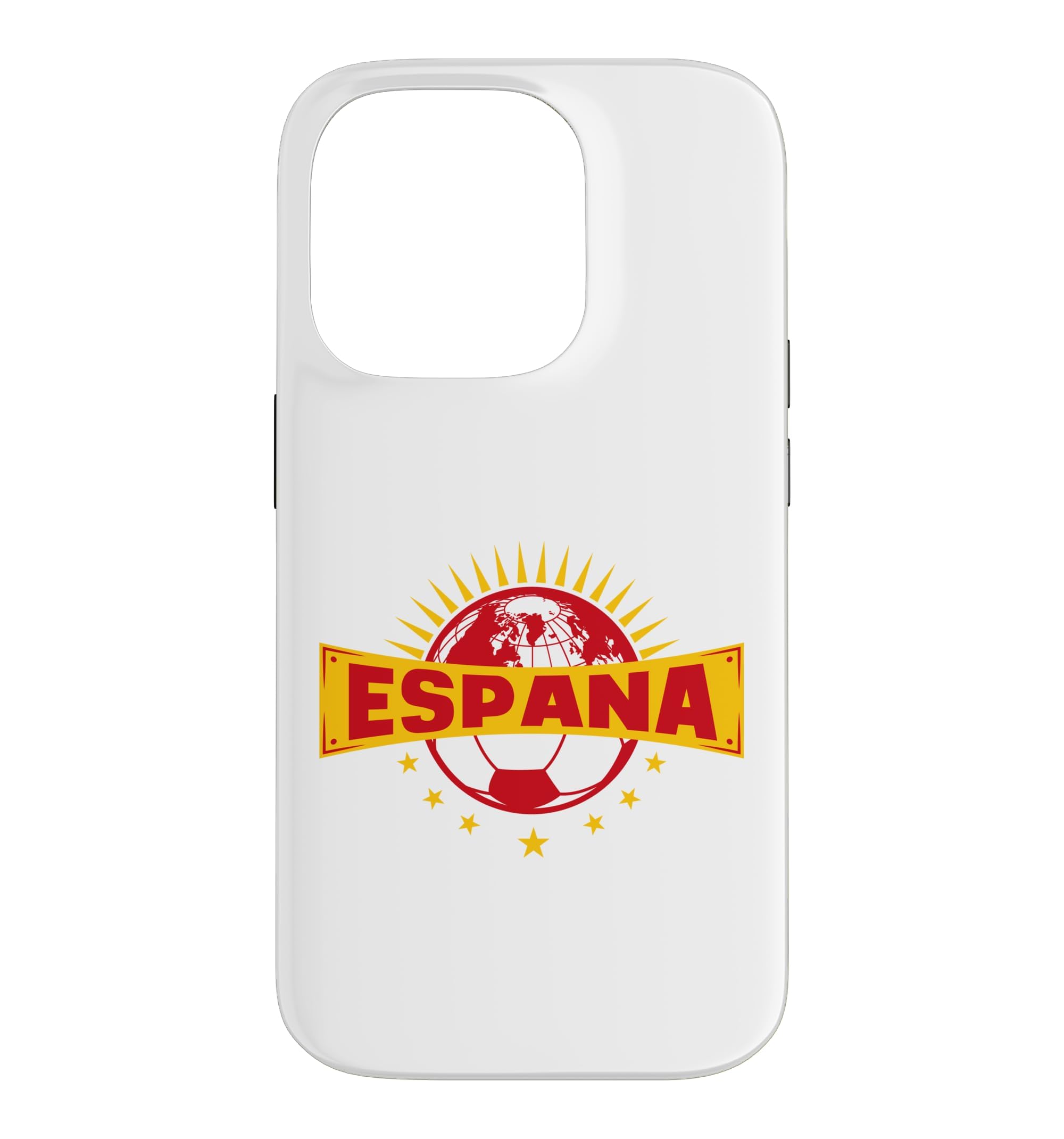 Spain Globe Stars World Cup Football Case for iPhone 14 Pro