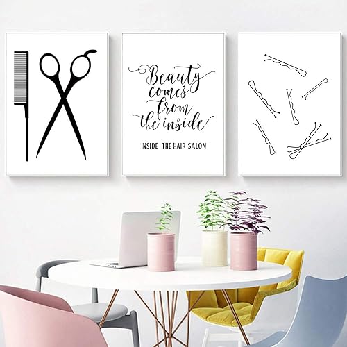 Miniatura 1 de Arte de pared para salón de belleza, decoración de pared, lienzo de moda, tienda de belleza, arte de pared, impresiones modernas, pintura de pared