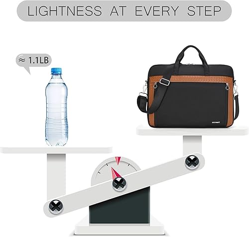 Miniatura 9 de BESMART Slim Laptop Bag 15.6/17.3 Inch Laptop Briefcase for Women, Elegant Waterproof Shoulder Bags, Computer Messenger Bag