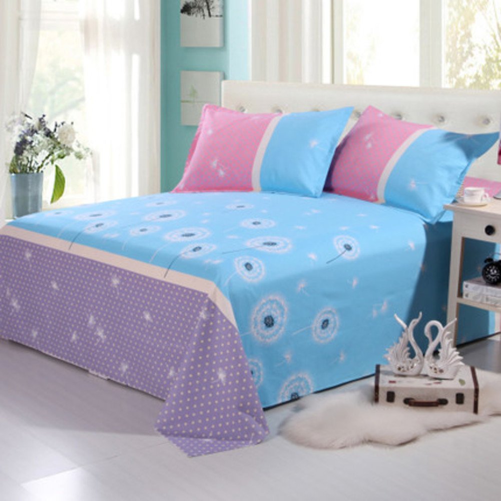 Drap en coton rembourré 230x245cm au motif de feuilles élégantes
