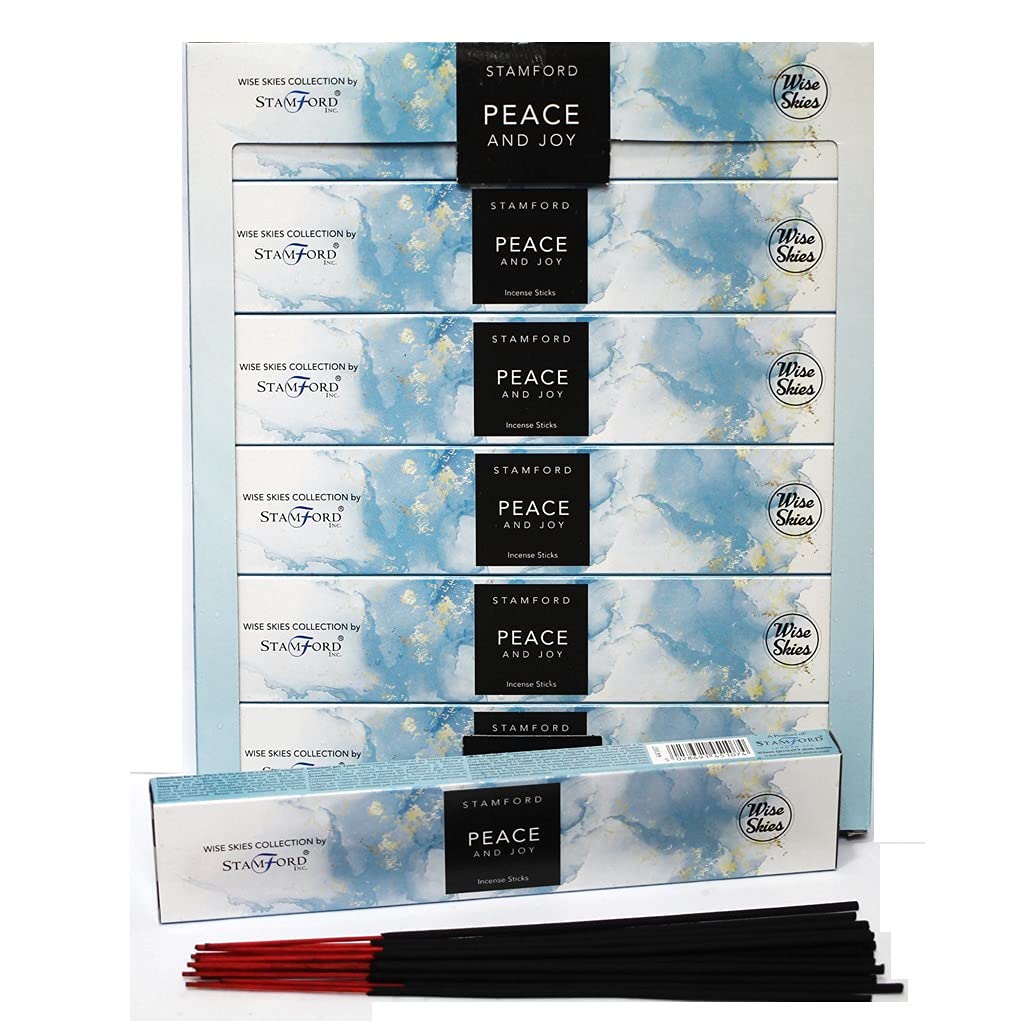 Incense Sticks Gift Pack of 6 - Stamford Wise Skies Premium Perfume Incense Fragrances Joss Sticks (Peace and Joy)