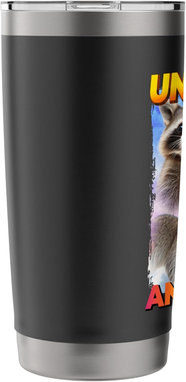 Unhinged And Feral Raccoon Stainless Steel Insulated Tumbler - Image 4
