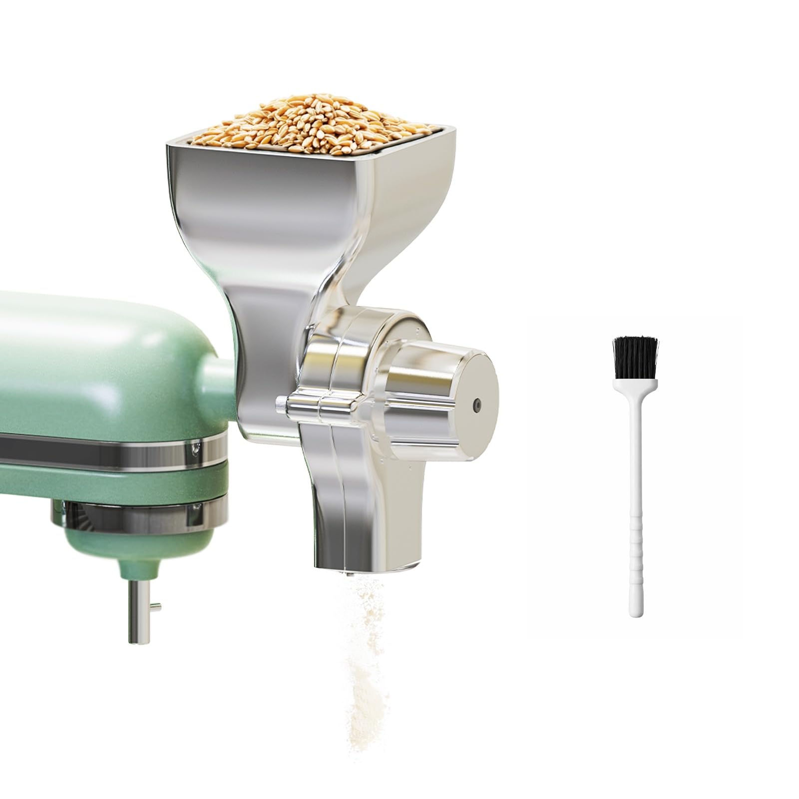 Accessorio per Mulino a Grano per KitchenAid Stand Mixer – 12 Livelli di Macinatura Regolabili – Macina in Metallo per Macinare Grano, Mais, Avena, Noci, Fagioli di Caffè & Altri Cereali