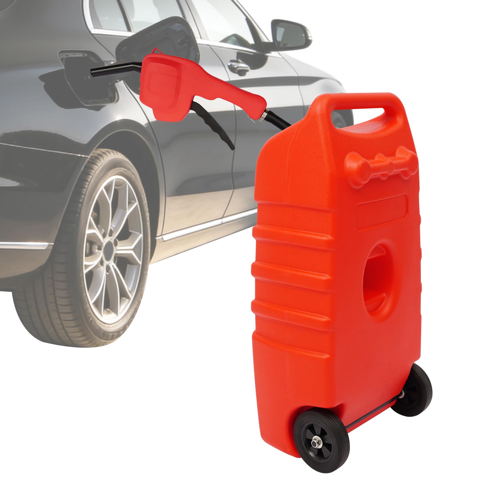 Carro de combustible de 53 l, bidón de gasolina, depósito de combustible móvil, depósito de combustible de gasolina