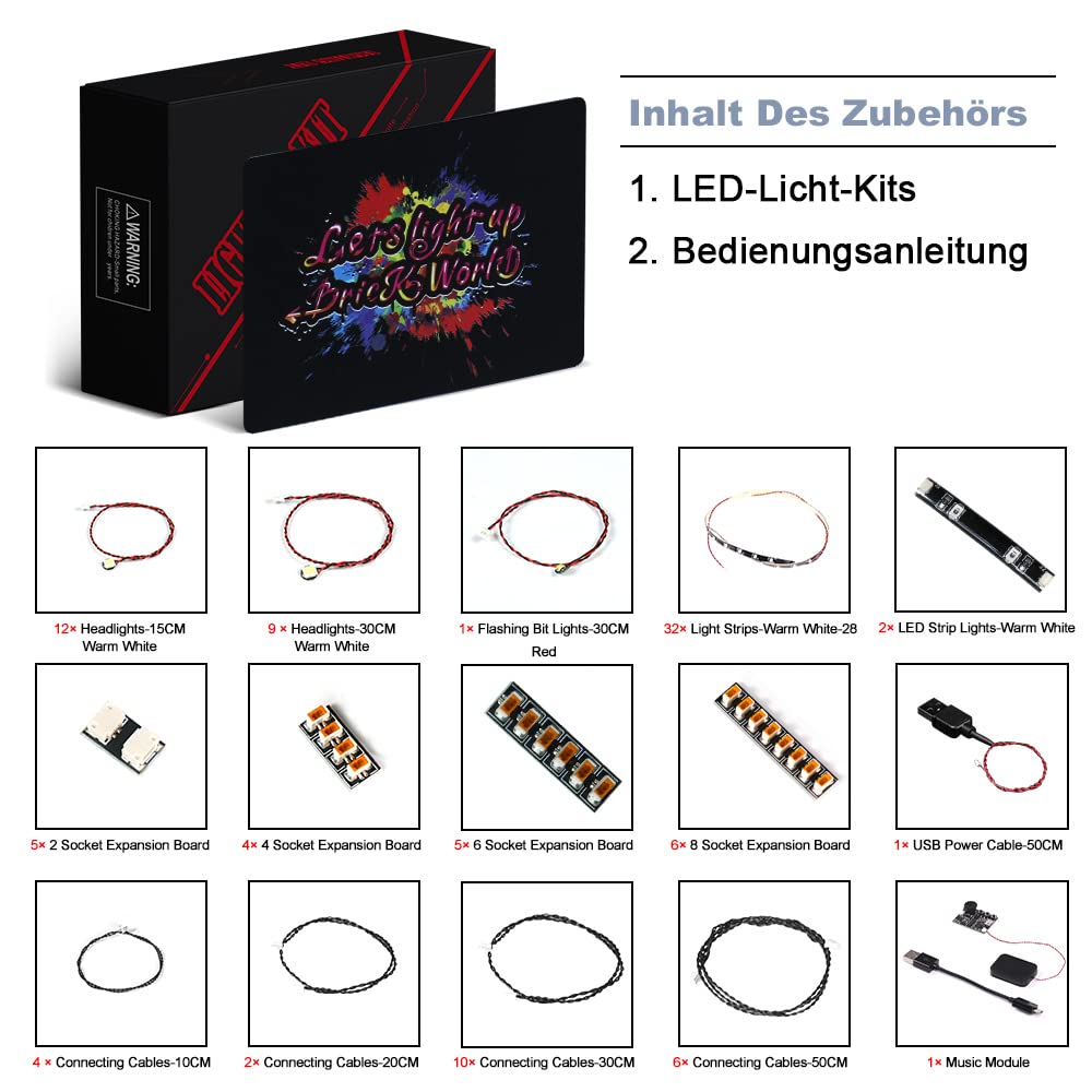 Zestaw oświetlenia LED do Lego Architecture Wieża Eiffla Skyline, wersja muzyczna Zestaw oświetlenia dekoracyjnego do Lego 10307 Klocki Model Kreatywna zabawka Światło - Brak Lego