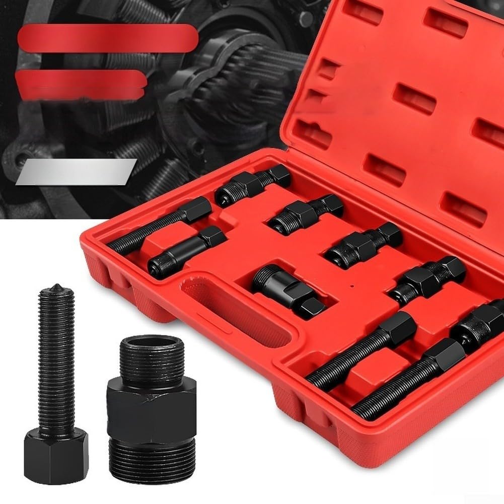Set di 10 estrattori per volano, in acciaio, per rimozione magneti, per moto, moto da cross, frizione, cestello, smontaggio