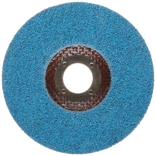 Norton Bear-Tex Depressed Center Vortex Rapid Finish Unified Nonwoven Abrasive Wheel, Type 27, 4-1/2