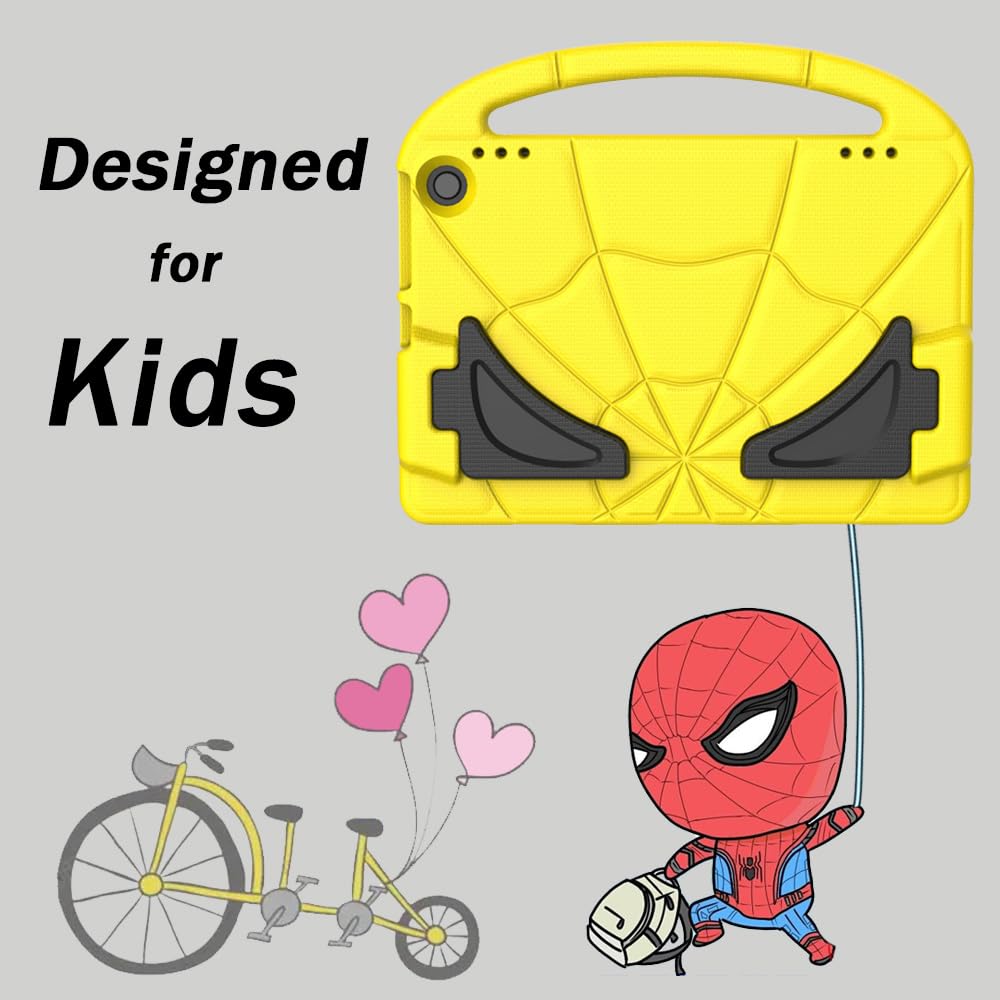 Mansiruyi Custodia per tablet da 11 pollici, non per tablet TCL Onn da 11", custodia leggera antiurto per bambini con protezione per lo schermo e maniglia di supporto, giallo