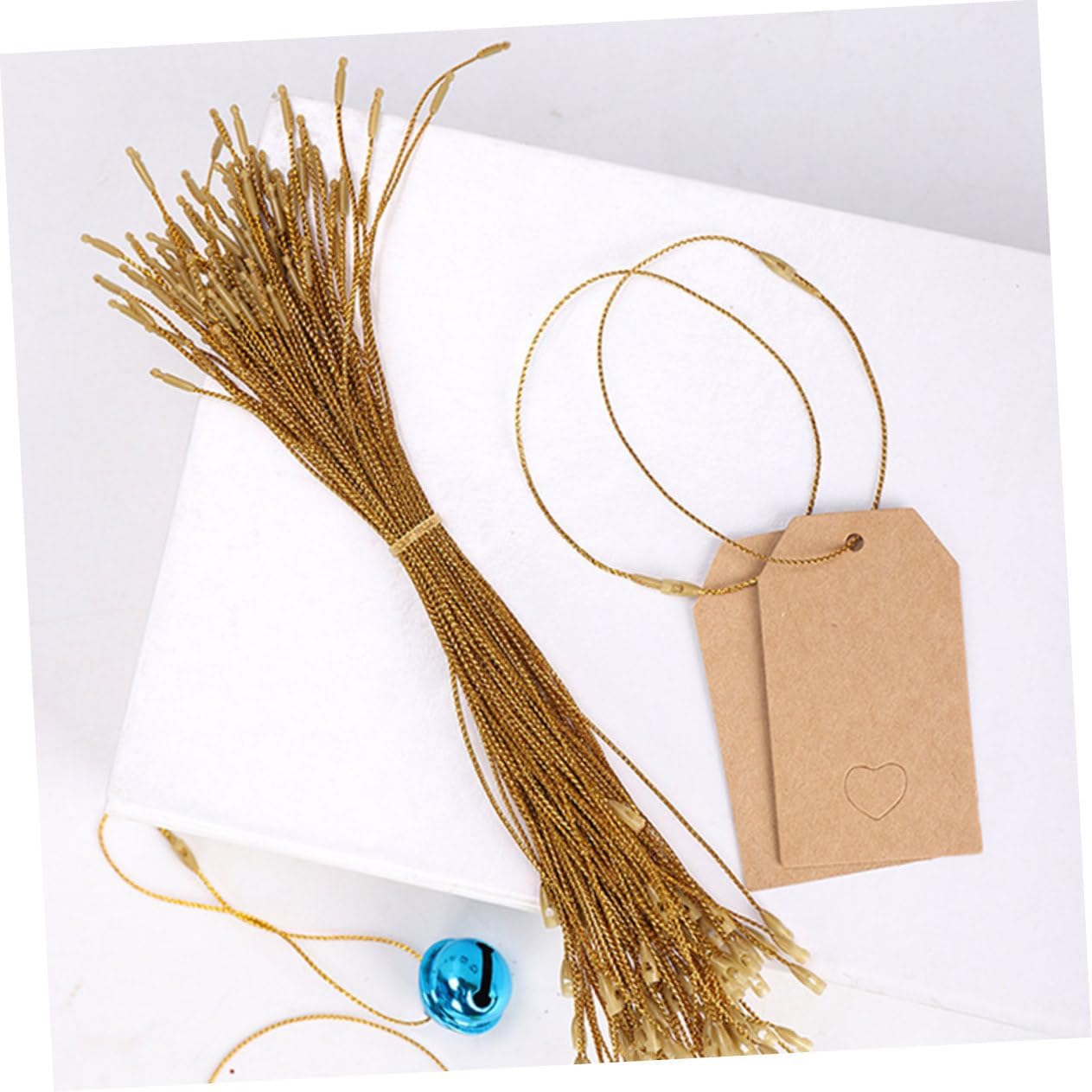 Mipcase 2000pcs Christmas Ornament Hanger Ropes Locking Strings for Tree Decorations