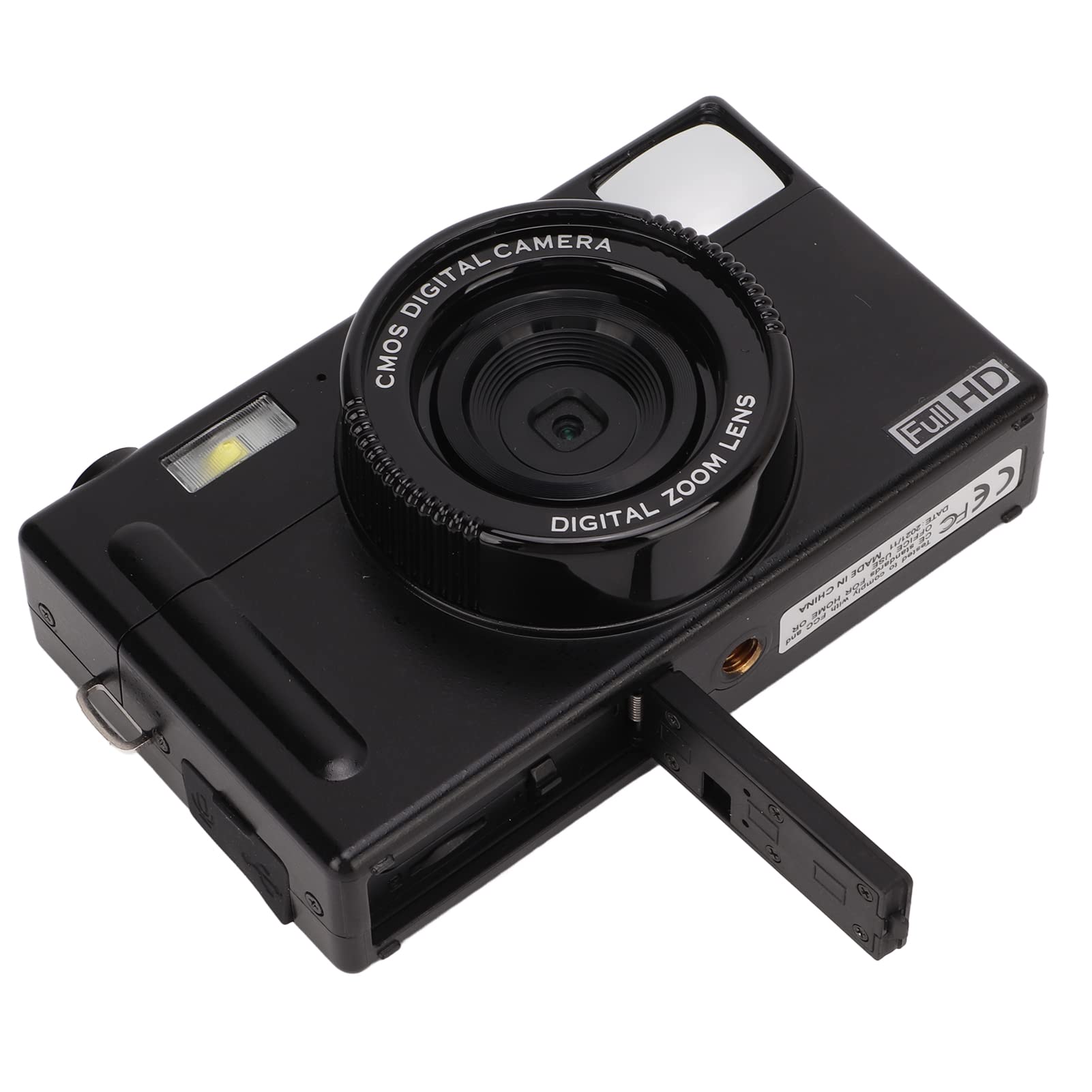 Mirrorless Camera, 15 FPS Resolutio 3in LCD Display Monitor 16X Digital Zoom Micro Single Digital Camera 24 Million Pixels with USB Cable for Park(Black)