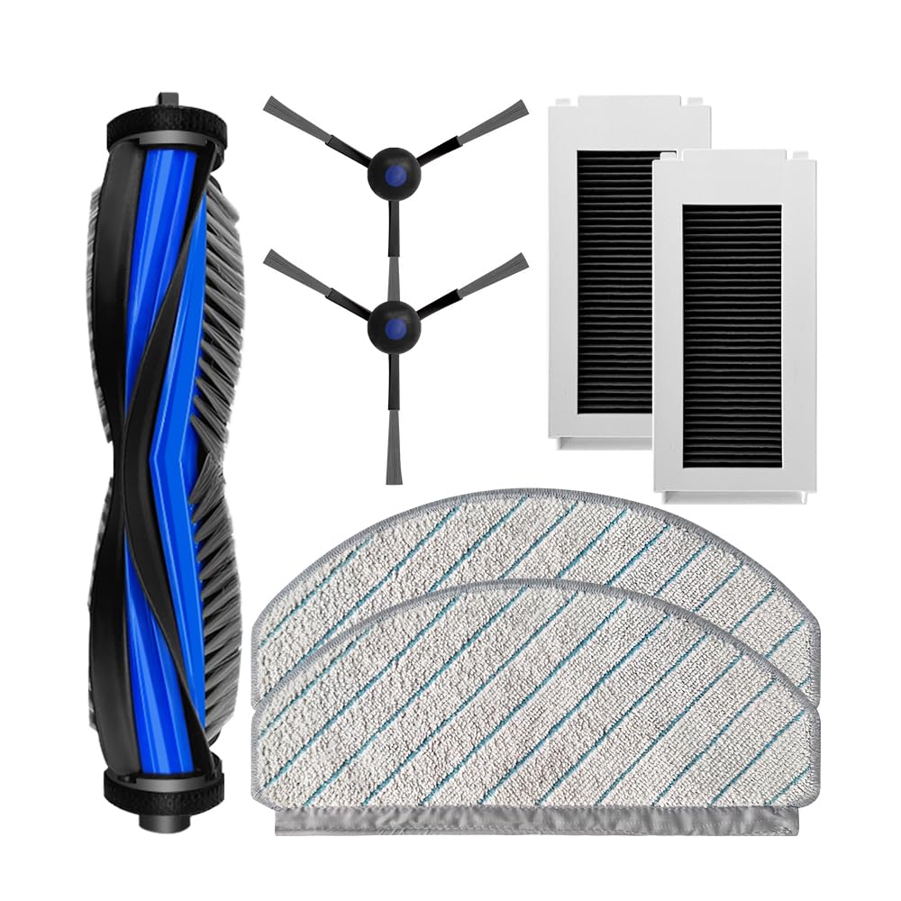 7Pcs Replacement Parts for Ecovacs Deebbot N30 Plus Vacuum | 1 Main Roller Brush, 2 Side Brushes, 2 Filters & 2 Microfiber Mop Cloth.-picture-23