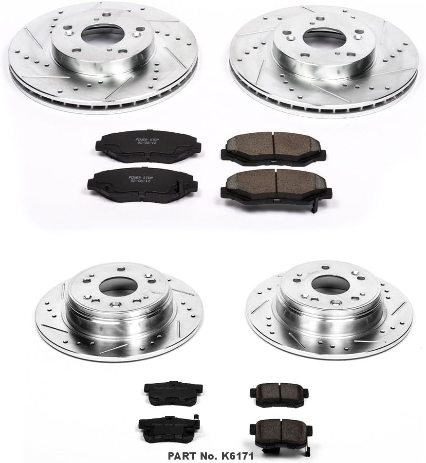 Hоttеѕt Sаlе Power Stop K6171 Front and Rear Z23 Carbon Fiber Brake Pads with Drilled & Slotted Brake Rotors Kit Bеѕt Cуbеr Dеаlѕ 🔥 Power Stop K6171 Front and Rear Z23 Carbon Fiber Brake Pads with Drilled & Slotted Brake Rotors Kit
